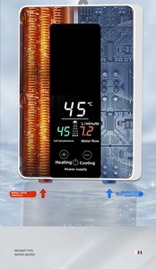 <span class=keywords><strong>Chauffe</strong></span>-<span class=keywords><strong>eau</strong></span> électriques instantanés intelligents 5-6KW conception d'induction écran tactile sans réservoir ménage en aluminium à température constante - Product Image 6