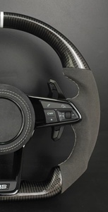 Volant en cuir et fibre de carbone personnalisé avec bande personnalisée pour Audi Q7/A8/A/Q/S/RS Series - Product Image 6