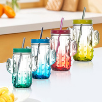 4 packs de bocaux Maston à large bouche Vintage Pint Canning Breakfast Oats Overnight Eco Friendly Water Tumble Can Glass Coffee Cup