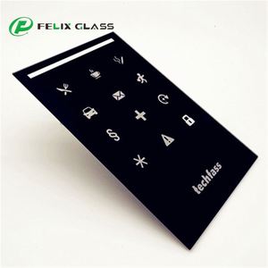 Panneaux de verre sérigraphiés noirs FELIX, panneau de visualisation en verre trempé pour équipement - Product Image 2