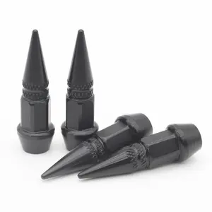4 PCS 60mm Car Tire Personality Refitting Valve Cap Pointed Bullet Valve Cap Motorcycle Bicycle Valve Cap Tire Fittings