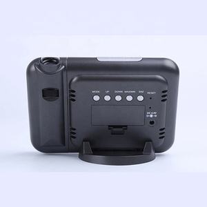 Reloj Despertador <span class=keywords><strong>con</strong></span> Proyección, Estación Meteorológica, Pronóstico del Tiempo, <span class=keywords><strong>Proyector</strong></span>, Reloj Despertador de Mesa, Luz de Fondo LED, Pantalla Digital Colorida - Product Image 4