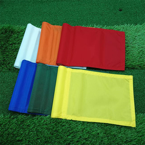 Drapeau de <span class=keywords><strong>golf</strong></span> portable en nylon 420D 6*8 pouces avec logo personnalisé et insert tubulaire pour entraînement en extérieur - Product Image 2