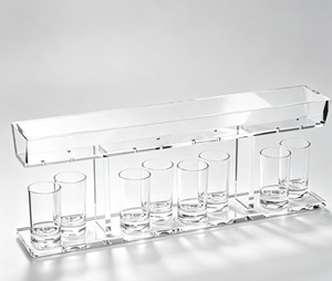 Ensemble de coupes à vin en acrylique pour Kiddush, fontaine à vin, diviseur automatique de vin pour la cérémonie du Shabbat - Product Image 1
