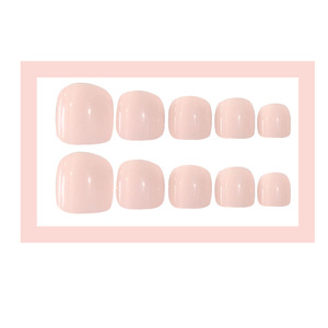Juego de 24 Uñas Postizas de Alta Calidad, Suaves, de ABS, con Punta Prensada, Color Sólido, Brillantes, Uñas Artificiales para los Pies al por Mayor - Product Image 5