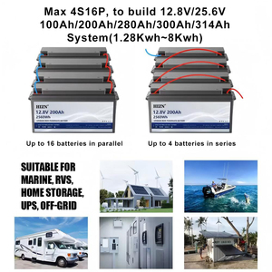 Batterie LiFePO4 Lithium-ion à semi-conducteurs 12V 100Ah 1,28 kWh à décharge profonde, 6000 cycles, pour stockage d'énergie pour système solaire connecté au réseau, garantie 5 ans - Product Image 5