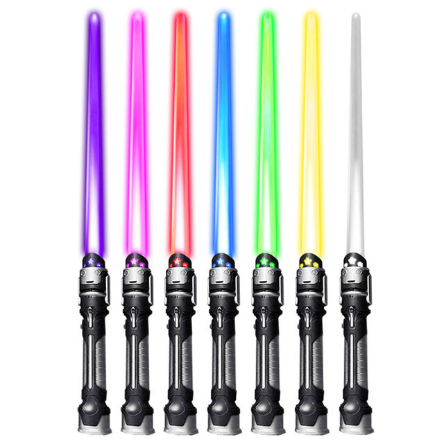 7 Colors Rgb Laser Sword Kids Telescopic Light Saber Lightsaber Retractable Toy Laser Sword Wholesale