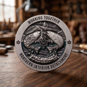 Moneda de Desafío Personalizada en Níquel Negro 3D con Impresión Offset para Mostrar el Logotipo - Product Image 1