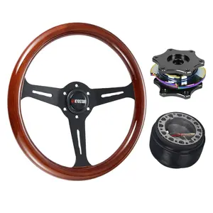 Racing Car Steering Wheel Quick Release Hub Car Steering Wheel Wood