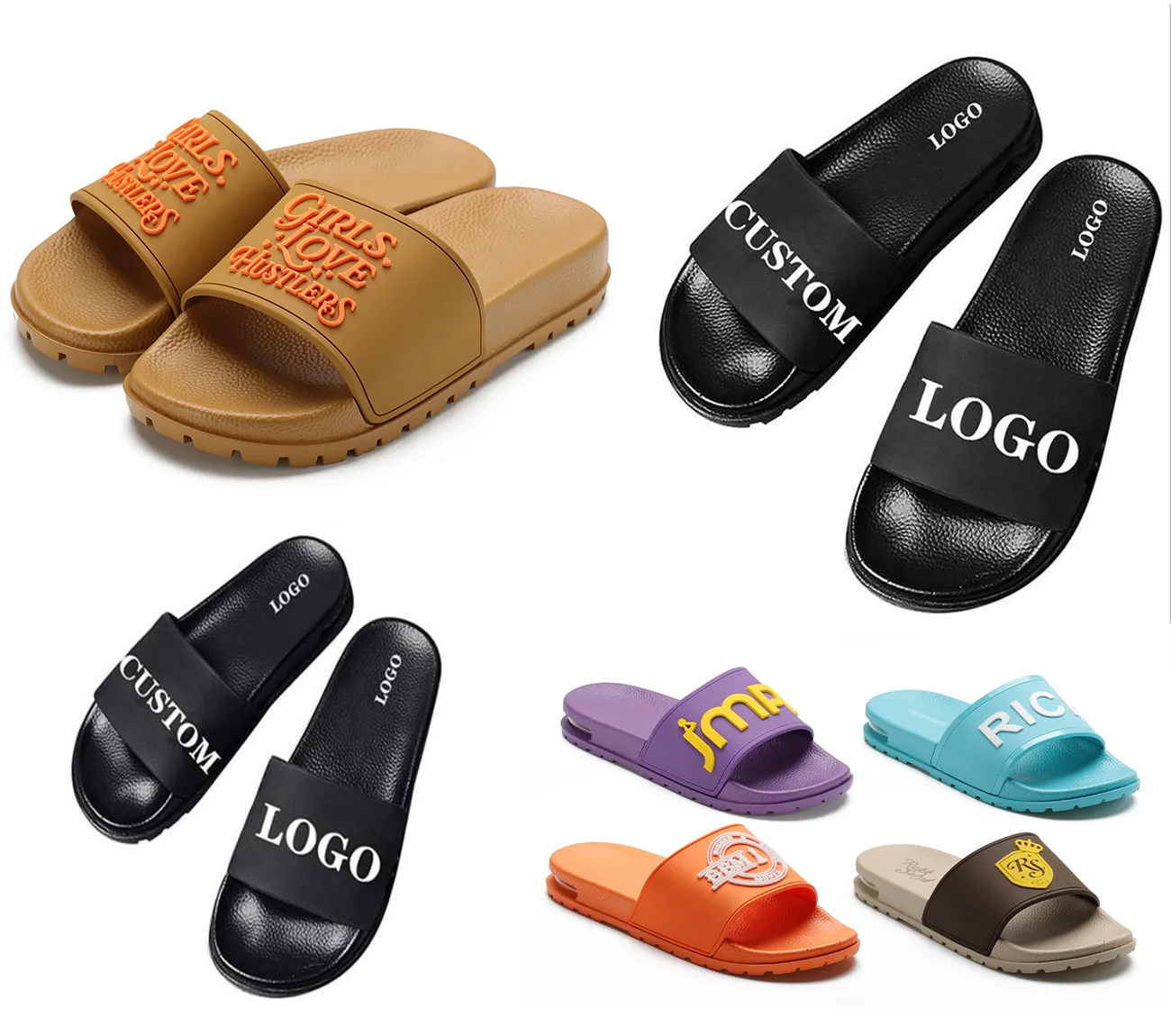 Henghao High Quality Thick Sole Customized Slide Sandals Outdoor Comfortable Outdoor Women Men Bathroom Slides Slipper Sandal