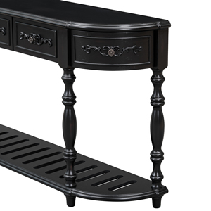 Livraison gratuite U_STYLE <span class=keywords><strong>Console</strong></span>/Sofa incurvée moderne contemporaine de 52 pouces pour entrée/couloir/salle de séjour avec 4 tiroirs et 1 étagère - Product Image 5