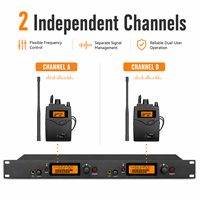 Système de monitoring intra-auriculaire sans fil professionnel DS300 à double canal pour les performances en direct