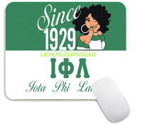 Tapis de souris carré de la sororité Iota Phi Lambda, design personnalisé, base en caoutchouc antidérapante, vente en gros
