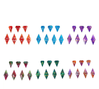 Ensemble de dés en résine personnalisable de 7 pièces, en forme de diamant, faits à la main, pour jeux de rôle polyédriques (RPG) sur le thème de dragons et de donjons, avec logo personnalisable