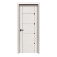 Porte intérieure en panneau MDF de style moderne et simple Zonle, portes de chambre en bois durables pour la maison