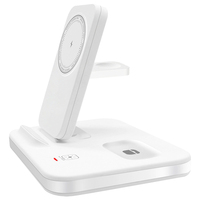 Chargeur sans fil magnétique 3-en-1 à succès 2026, Type-C 15W, charge rapide QC3.0/PD, câble rétractable, multifonctionnel pour bureau