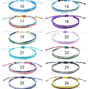 Hot Bán Bán Buôn Không Thấm Nước Có Thể Điều Chỉnh Chuỗi Chủ Đề Bohemian Phong Cách Đồ Trang Sức Thời Trang Handmade Sáp Sợi Dây Thừng Vòng Đeo Tay Quyến Rũ - Product Image 2