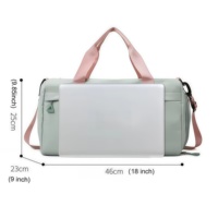 Sac de voyage imperméable pour femme, grande capacité, séparation sec/humide, sac de sport, sac de week-end léger avec compartiment à chaussures