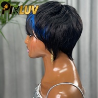 Cabello Humano Virgen Natural para Pelucas Cortas Tipo Bob para Mujeres Negras, Sin Pegamento, Encaje HD, Venta al Por Mayor