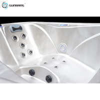 Jacuzzi Inteligente Acrílico para Exteriores Sunrans, Moderno, con 2 Asientos y 1 Sillón Reclinable, Ecológico, con Garantía de 5 Años, Sistema Balboa, Fácil de Instalar
