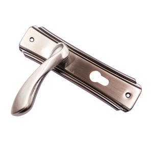 Poignée de <span class=keywords><strong>porte</strong></span> intérieure de sécurité et de confidentialité facile à installer, poignée de <span class=keywords><strong>porte</strong></span> en aluminium et en bois avec plaque de serrure pour la maison - Product Image 2