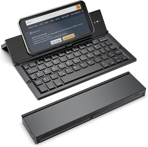 Manufacturer Portable Travel <b>Mini</b> <b>Keyboard</b> Teclado Tastatur Clavier Foldable Wireless Pocket <b>Keyboard</b> with Hidden Stand - Product Image 1
