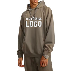 Sweat-shirt à capuche pour homme, style américain, dégradé de couleurs, ample, décontracté, lourd, épaules tombantes, grande taille - Product Image 2