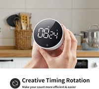 Grande minuterie numérique de cuisine à LED Chronomètre Alarme forte Compte à rebours magnétique Minuterie pour la cuisson au four Restaurant Cuisine