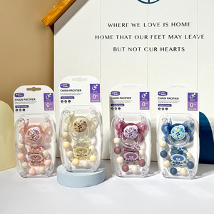 Catenella Portaciuccio Anti-Smarrimento per Neonati in Silicone Senza BPA con Massaggiagengive e Ciuccio a Cartone Animato - Product Image 6