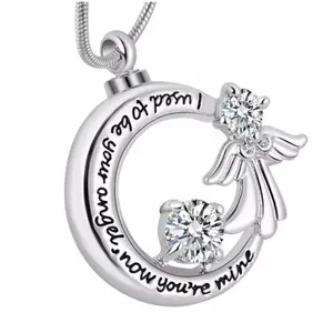 Wholesale High Quality Personalized Urn Holder Pendant Cremation Urn Pendant Necklace with crystals