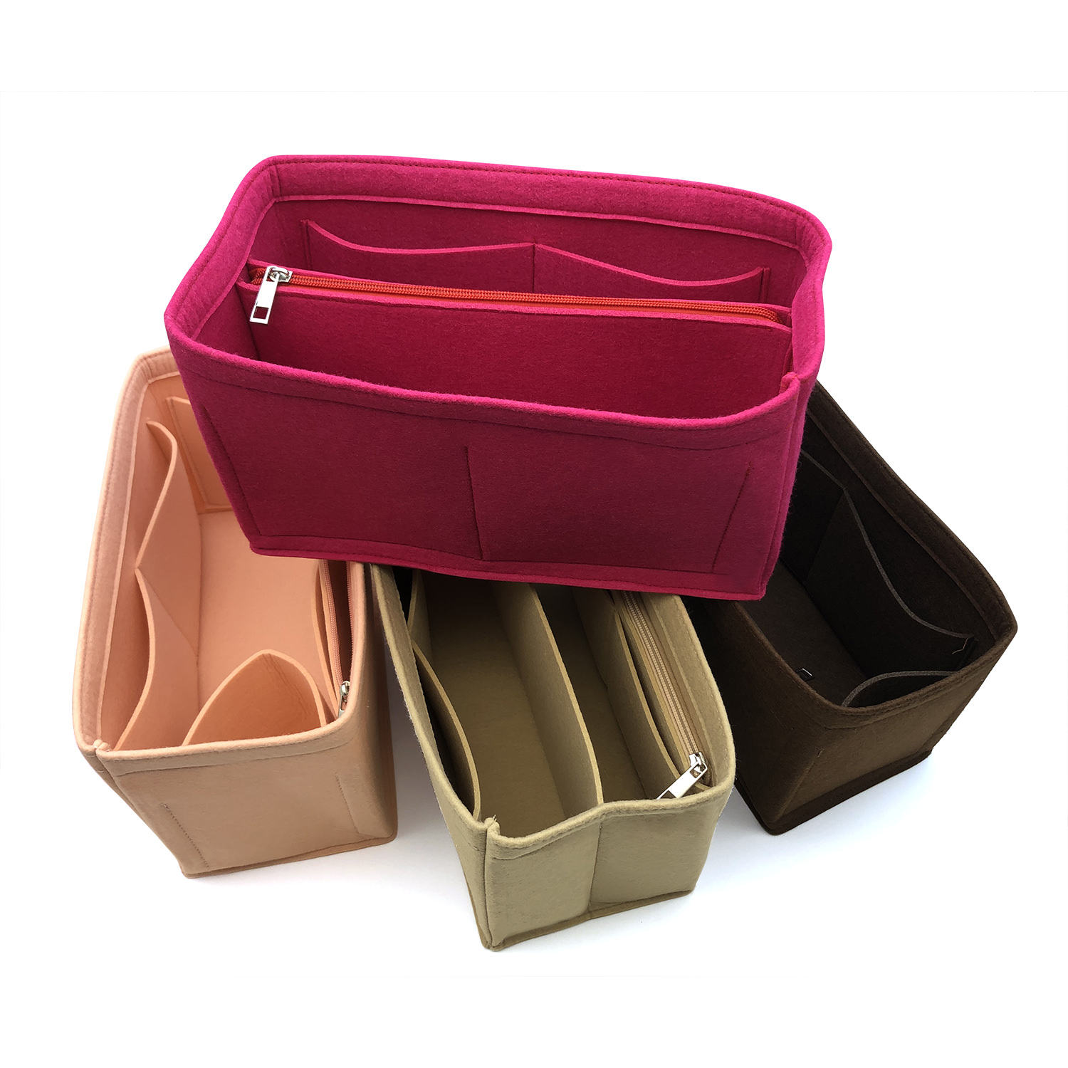 High Quality Soft Felt Handbag Organizer with Multi-Pockets Custom