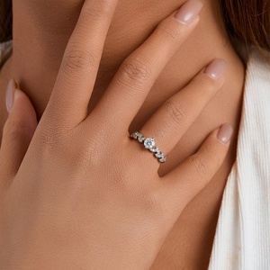 Fabricant de bijoux, bague de mariage classique en argent sterling 925, moissanite, sertie à griffes, plaquée or, certifiée, romantique - Product Image 4