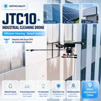 Drone professionnel longue portée pour le nettoyage des cheminées industrielles, adapté au lavage des vitres extérieures des gratte-ciel