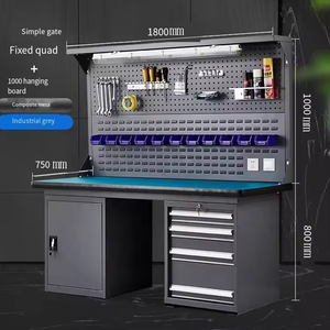 2026 Workshop Staff Workstation With <b>Tool</b> Pegboard Garage Storage Industrial Work <b>Bench</b> With Drawers - Product Image 4