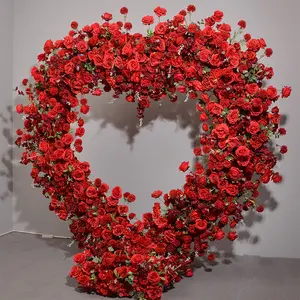 2M gül çiçek düğün dekorasyon kalp şeklinde düğün kemer çiçek düzenleme