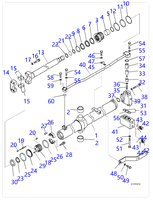 Cylindre de levage de lame 707-02-00830 pour bulldozer D155A D155A-6, pièce de rechange 7070200830