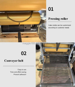 Máquina Automática Industrial para Prensar Masa de Pan de Maíz, Pizza, Pita y Tortilla de 1.5-5 mm de Grosor, 220V con Molde y Motor Incluidos - Product Image 5