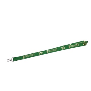 Customizable Green Print <b>Polyester</b> Promotional <b>Lanyards</b> for Personalization - Product Image 2