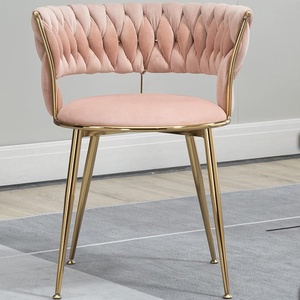 Chaise de cuisine moderne design violette <span class=keywords><strong>Fauteuil</strong></span> de courtoisie en velours pour salle à manger - Product Image 4