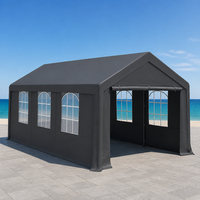 Abri de voiture pliable robuste 3x6 en acier imperméable pour usage extérieur et jardin