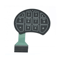 Clavier à membrane personnalisé 4 x 4 touches en polycarbonate, circuit Mylar, équipement de télécommunication, certifié RoHS, FLEXKYS