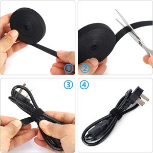 JIAEN ücretsiz örnek çevre dostu naylon cırt cırt bant çift taraflı kendinden yapışkanlı kablo bağı ve tıbbi depolama organizasyonu için - Product Image 3