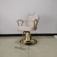 Fauteuil de coiffure personnalisable gris pour salon de coiffure et barbier, directement du fabricant
