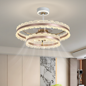 <span class=keywords><strong>Ventilador</strong></span> de techo LED de lujo moderno con lámpara de araña para banquete, Hotel, salón, Villa, sala de estar, comedor, decoración, iluminación de <span class=keywords><strong>ventilador</strong></span> - Product Image 4