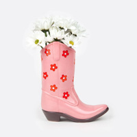 Vase à fleurs en céramique personnalisé, style Art déco, forme de botte de cowboy, fait à la main, vase de table pour hôtels et restaurants, décoration d'intérieur