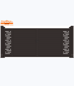 Nhà máy mạnh mẽ điện nhôm Swing Cổng đôi Swing đường lái xe cửa hàn nhôm thiết kế cổng - Product Image 1