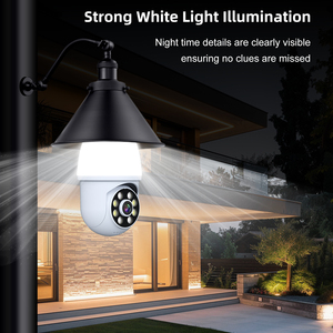 Chất lượng cao E27 tầm nhìn ban đêm không dây Ánh Sáng Bóng đèn máy ảnh tự động theo dõi 360 Wifi <span class=keywords><strong>Hidden</strong></span> CCTV An ninh ánh sáng bóng đèn mạng Máy ảnh - Product Image 3