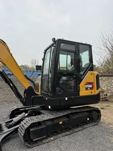 Excavadora hidráulica compacta SY55U de giro cero, de alto rendimiento, para proyectos de construcción, en oferta. - Product Image 5