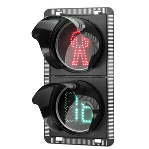 Feu de signalisation LED solaire piétonnier IP66 de haute qualité avec alimentation 100-240VAC/12-24VDC et température de fonctionnement -40~80°C pour zones piétonnières - Product Image 1