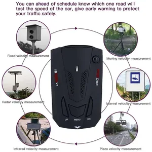 V7 Radar Detector Voice Alert & Car Speed Alarm System with 360 Degree <b>Detection</b> Car Electronic <b>Dog</b> Vehicle Mobile Radar Speedom - Product Image 3